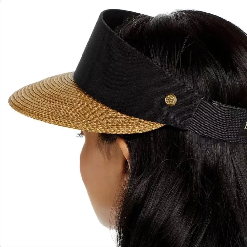 Eric Javits Champ Visor (Natural/Black) - Picture 2 of 9